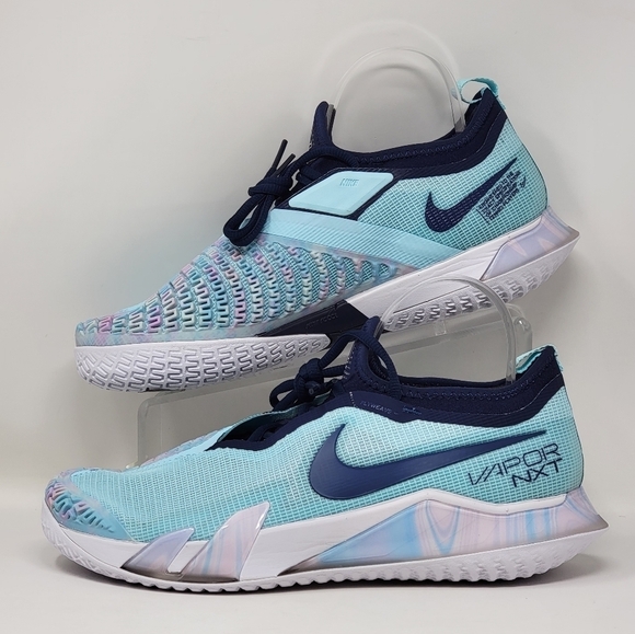Nike React Vapor NXT HC Glacier Blue Court Shoes CV0742-402 Women Size 10.5 New - Picture 2 of 11